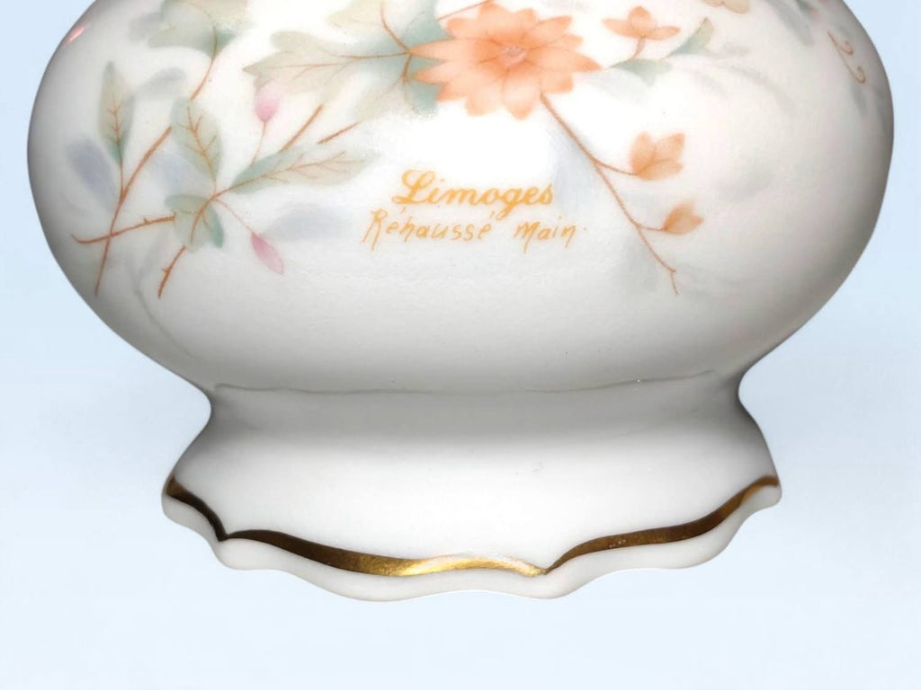 Limoges French Porcelain Vase – Pink Rose Design