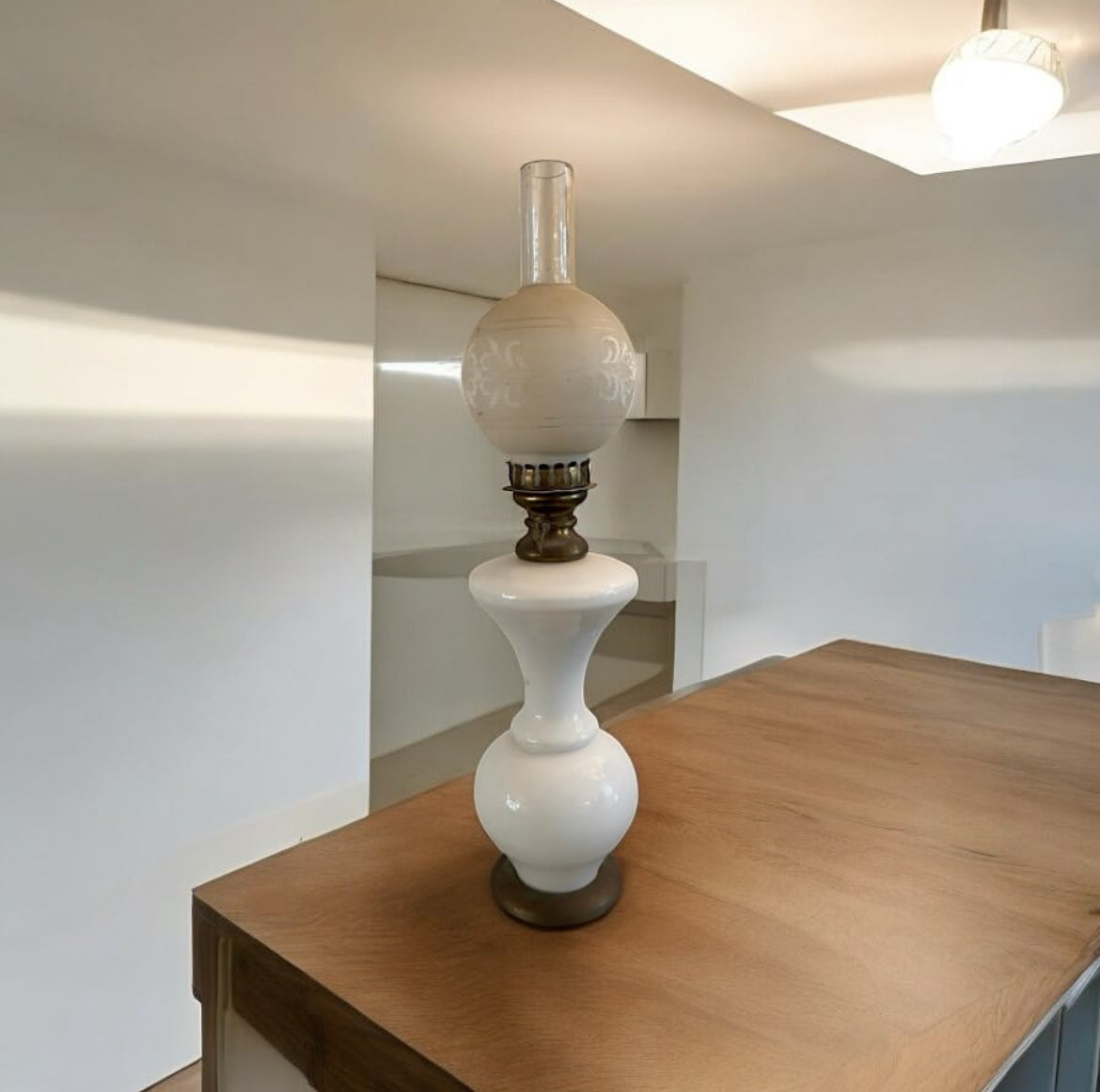 Opaline Glass Table Lamp