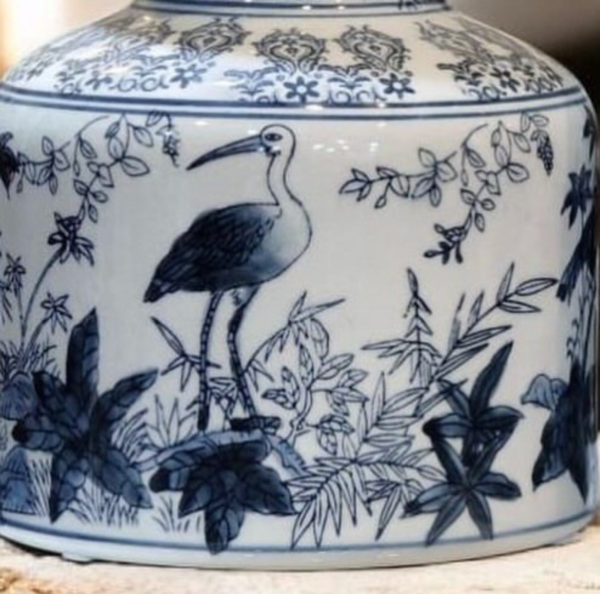 Bleu Blanc Porcelain Vase – Flamingo Design