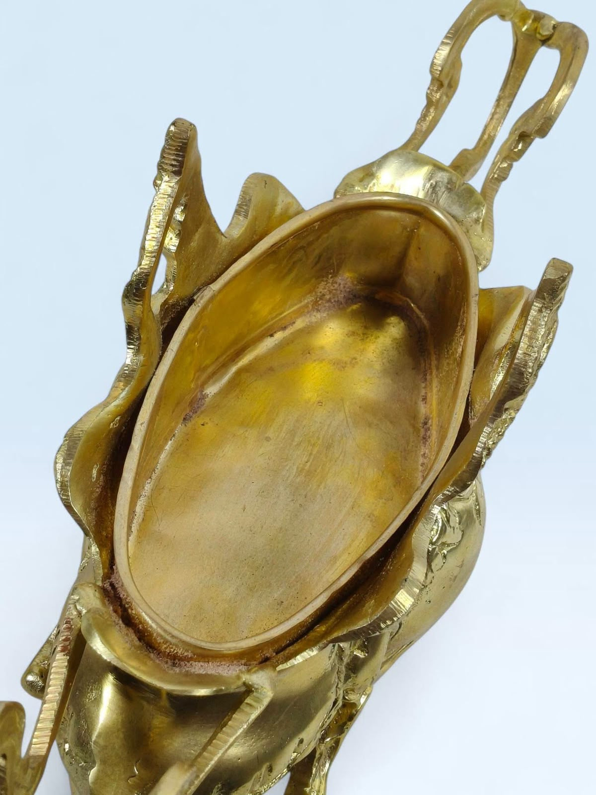 Brass Jardinière with Mirrored Base