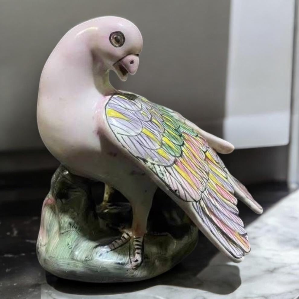 Bird Chinoiserie Figurines – Hand-Painted & Hand-Formed