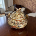 Antique Stamped Chinoiserie Bonbonnière with Raised Detailing
