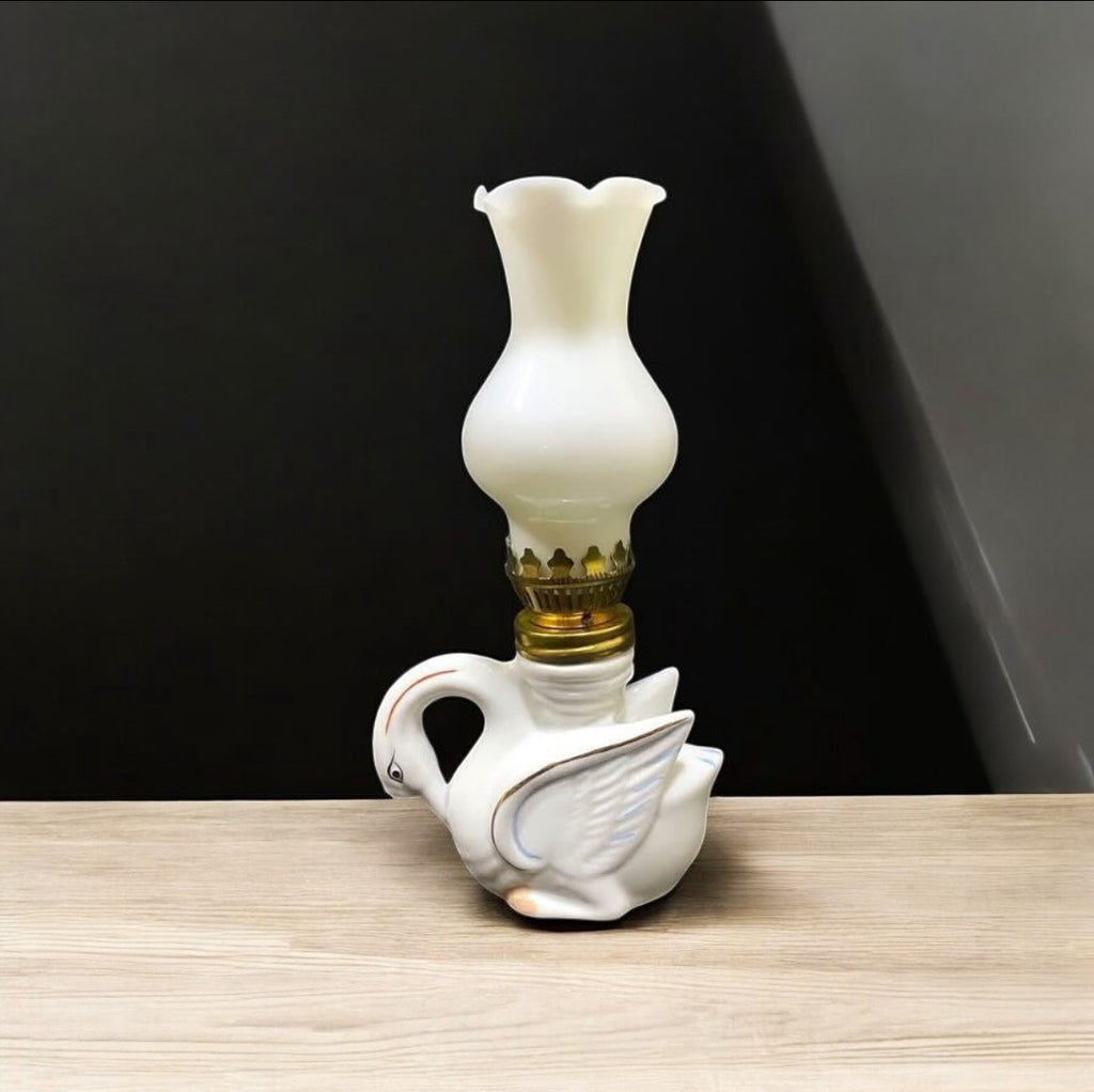 Antique Porcelain Gas Lamps – Hand-Painted
