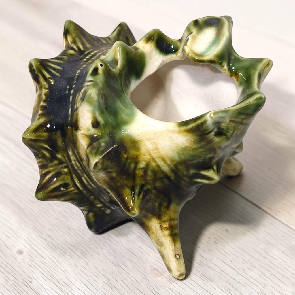 Green Porcelain Shell Ashtray