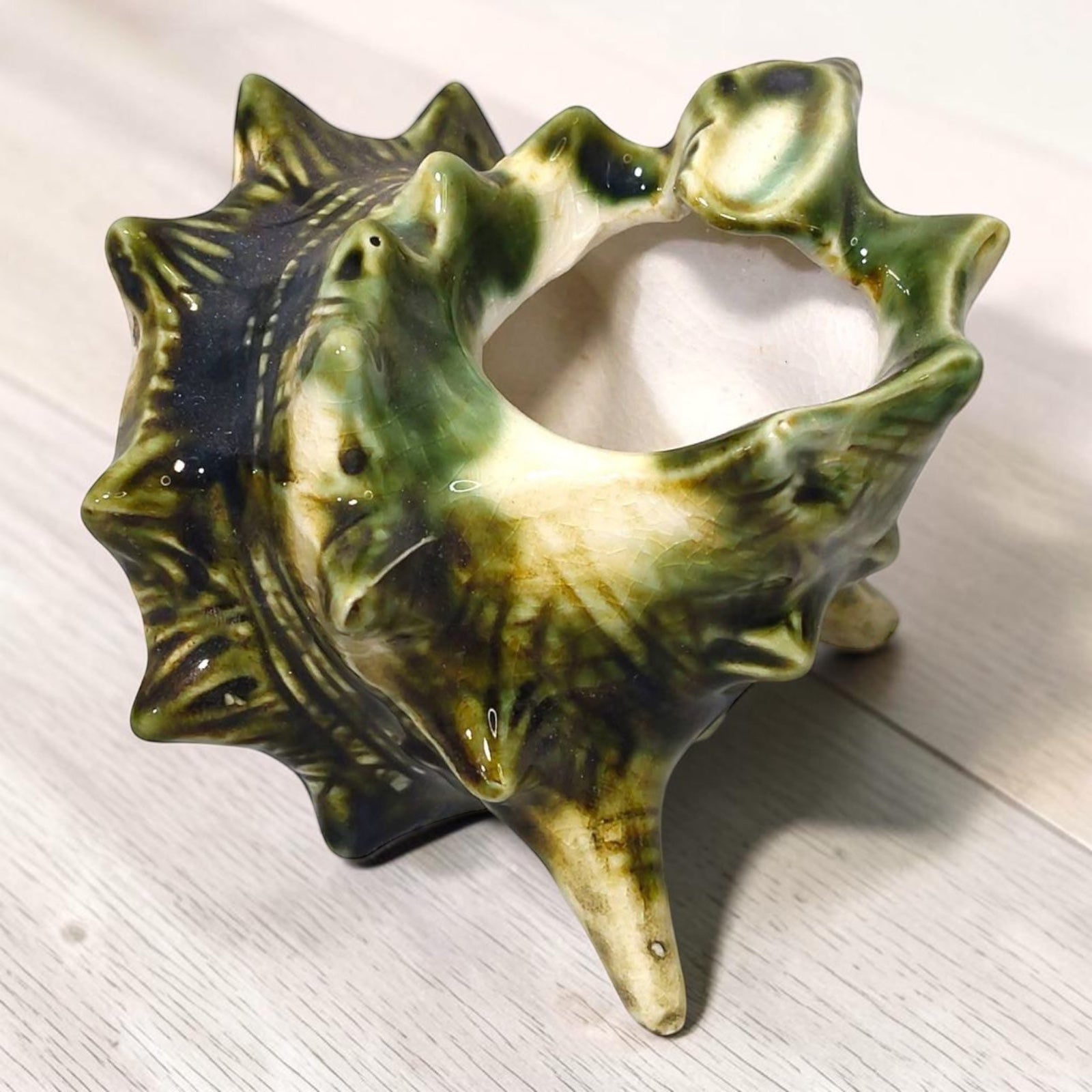 Green Porcelain Shell Ashtray