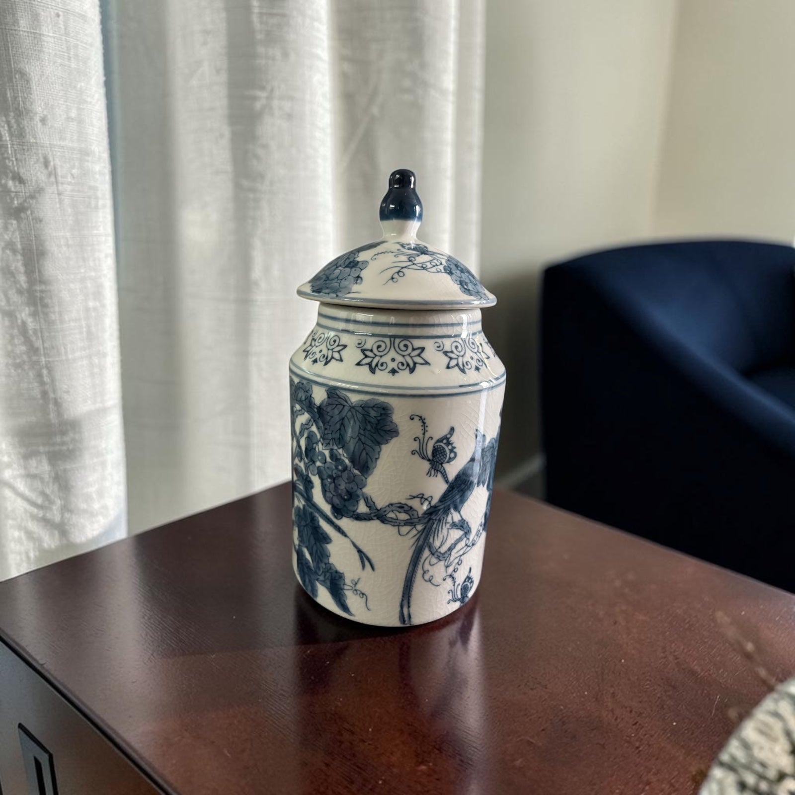 Bleu Blanc Porcelain Ginger Jar