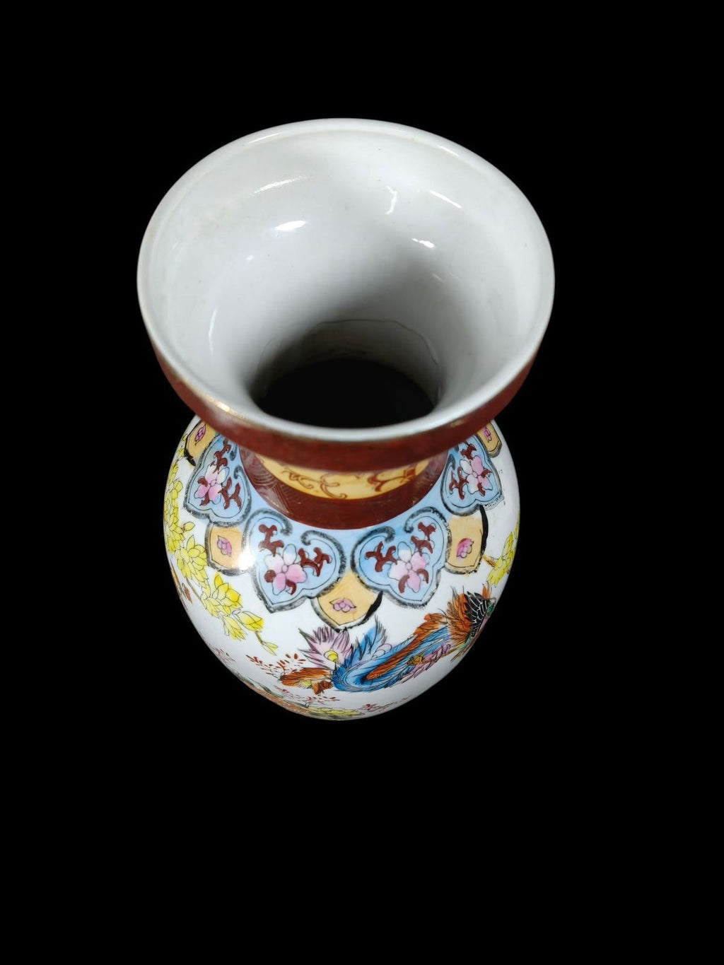 Chinoiserie Porcelain Vases with Peacock Design