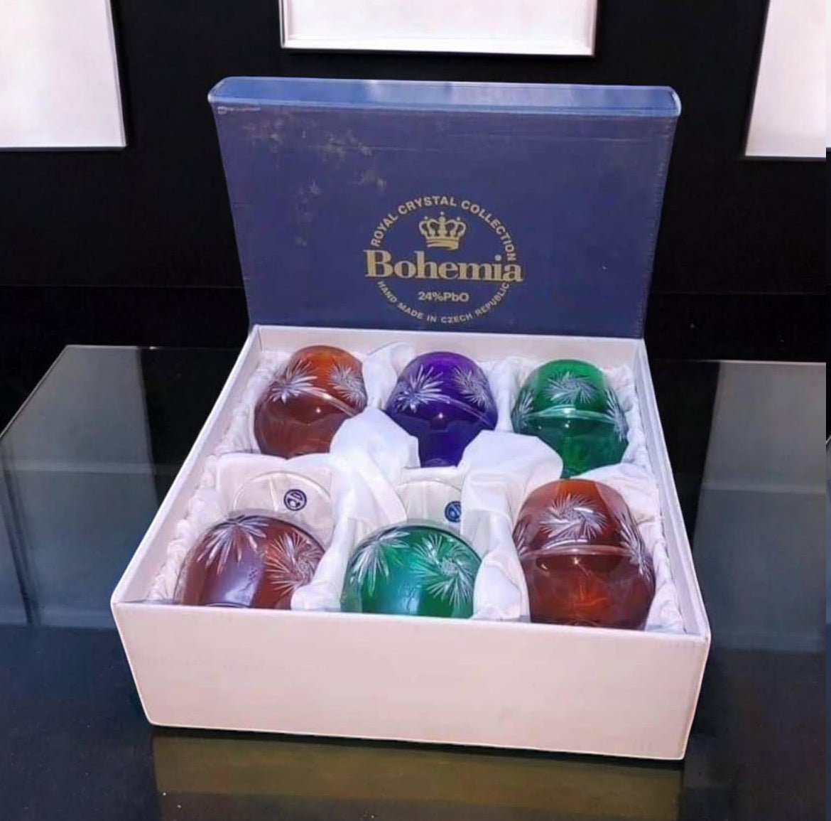 Bohemian Crystal Glass Set