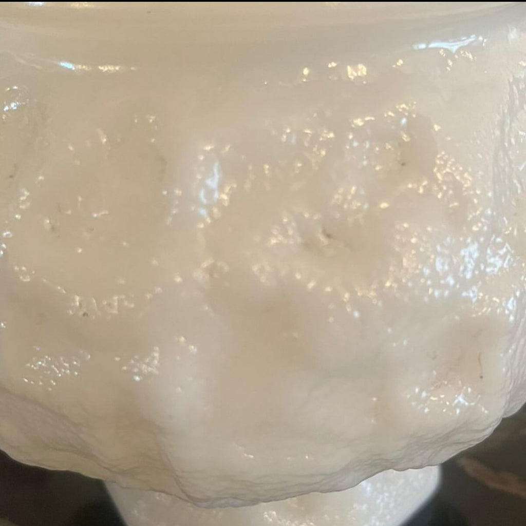 White Milk Glass Vase – Flacon Style