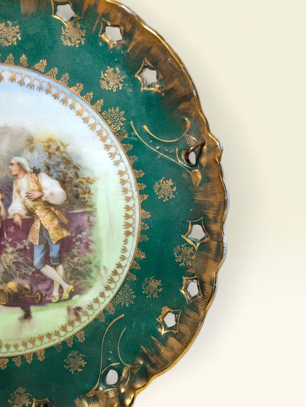 Antique Porcelain Wall Plate – Miniature Artwork