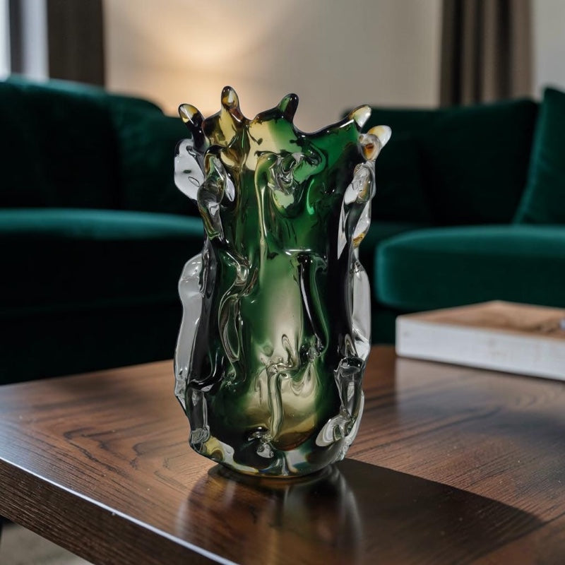 Heavy Italian Murano Glass Vase