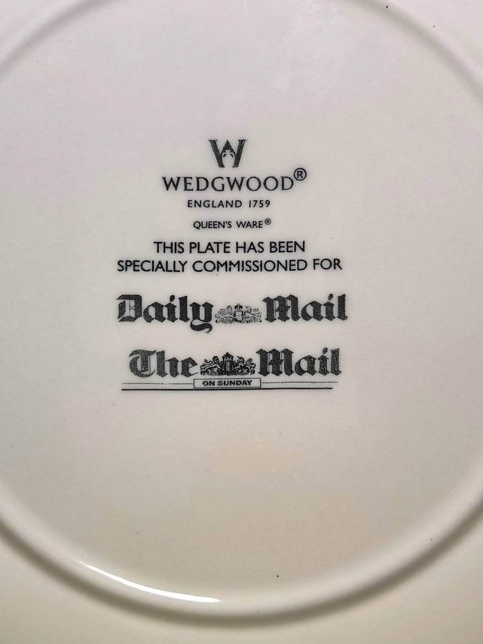 Wedgwood English Bleu Blanc Porcelain Plate – Queen Elizabeth