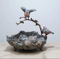 Sevres Chateau Porcelain Centerpiece with Bronze Tree Branch Design