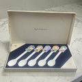 Chinoiserie Porcelain Spoon Set – Stamped – With Original Box