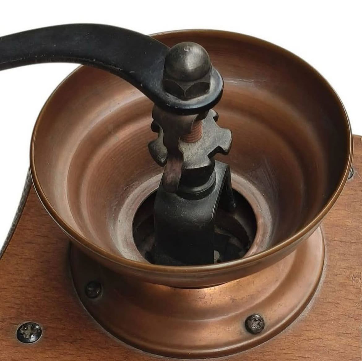 Dutch Wooden Grinder with Brass