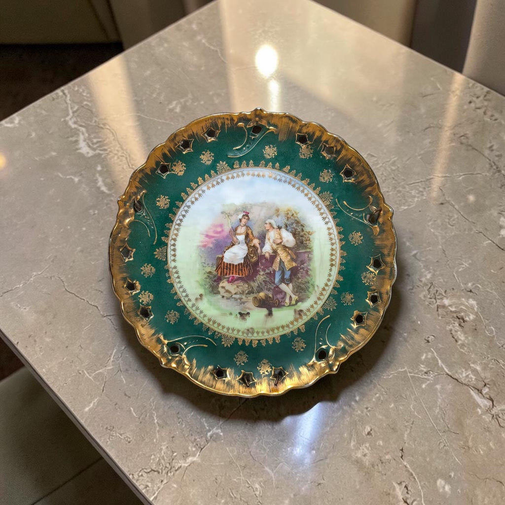 Antique Porcelain Wall Plate – Miniature Artwork