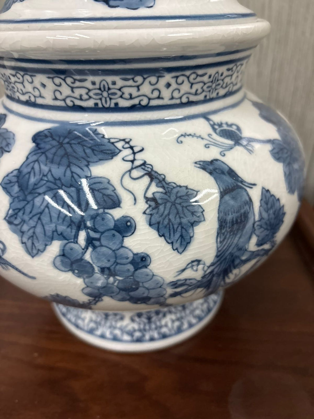 Blue Blanc Porcelain Ginger Jar