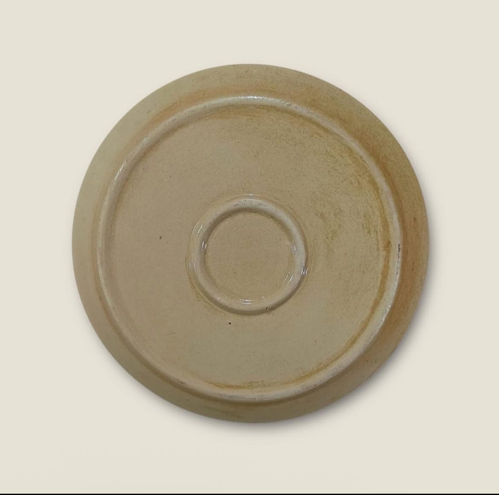 Large Egyptian Countryside Painted Pottery Platter