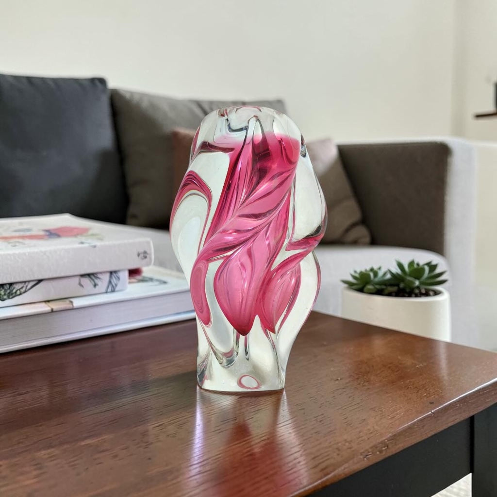 Vintage Bohemian Art Glass Vase by Josef Hospodka