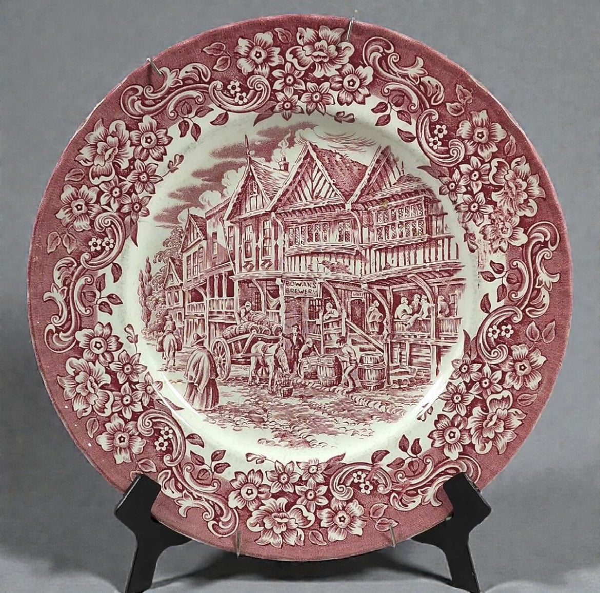 English Ironstone Wall Plate – Royal Tudor Ware