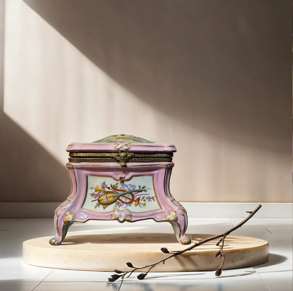 French Sevres Chateau Bonbonierę