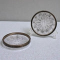 Vintage Crystal Bowl with Silver-Plated Rim – Hefra, Poland, 1970s