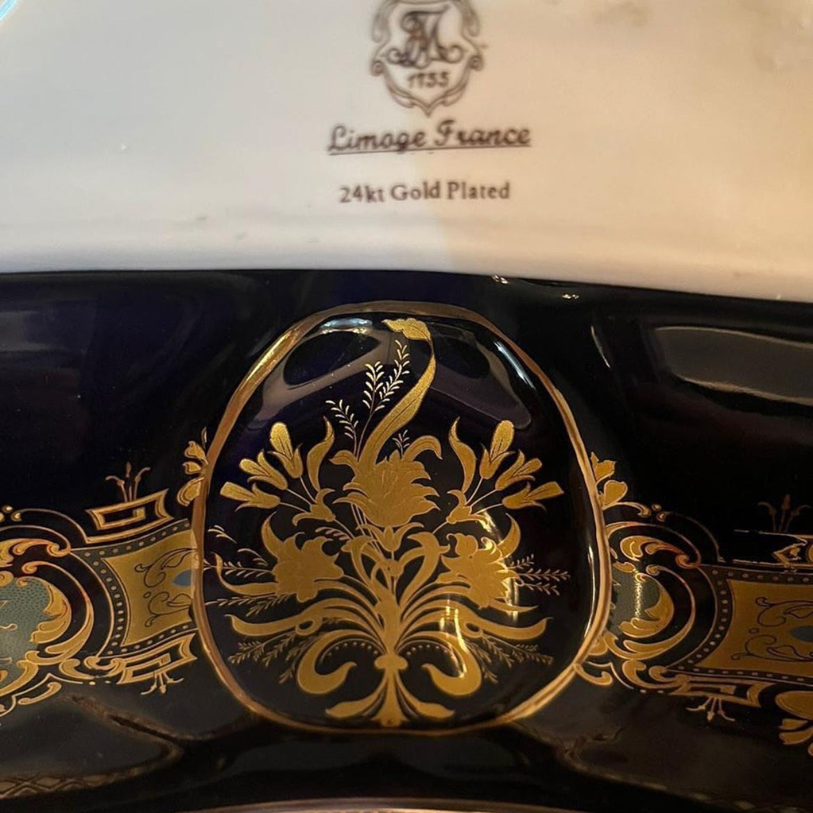 Large Jardinère – Stamped & 24K Gold-Plated