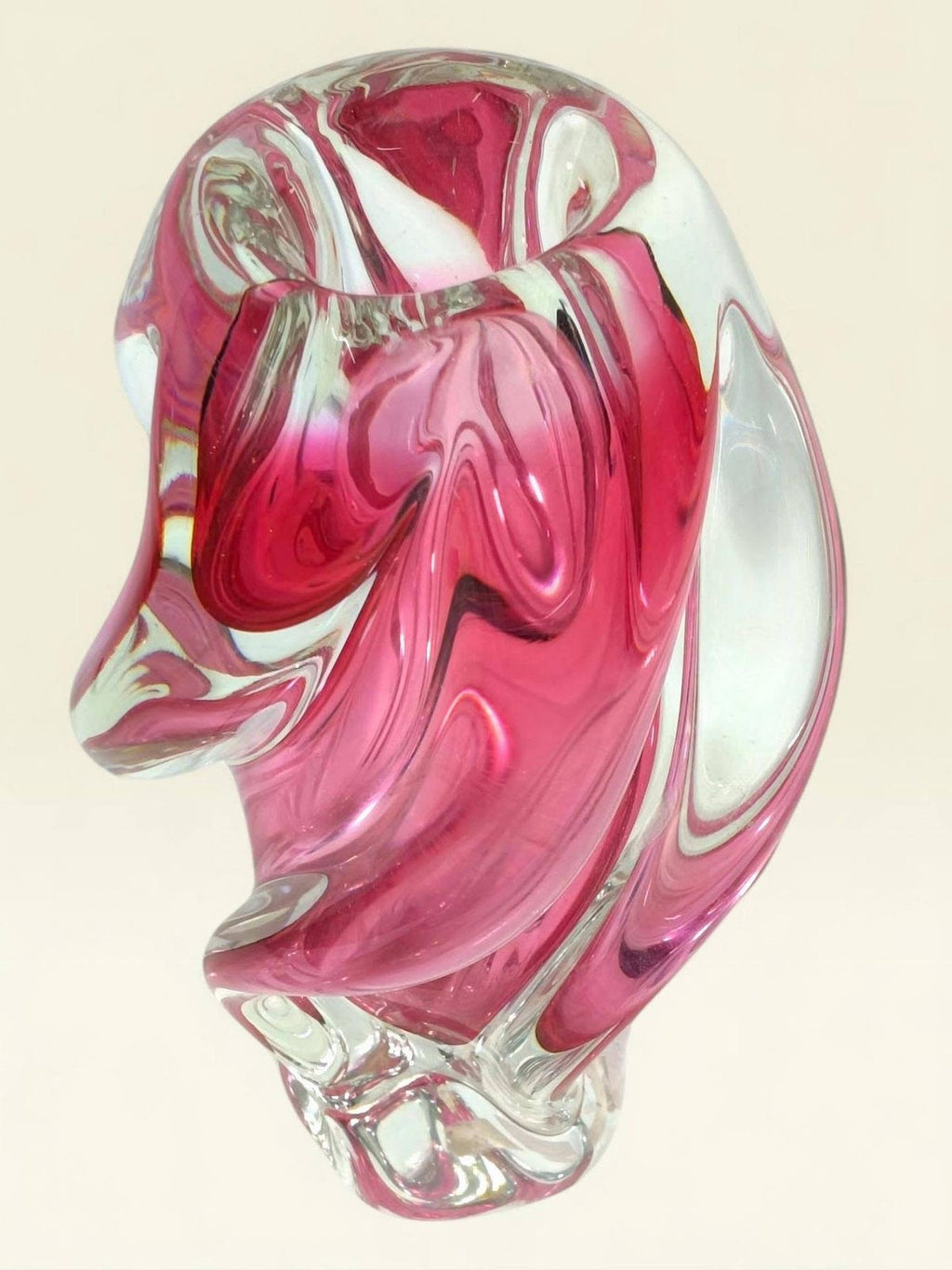 Vintage Bohemian Art Glass Vase by Josef Hospodka