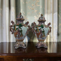 Pair of Chinoiserie Potiches with Bride Motif