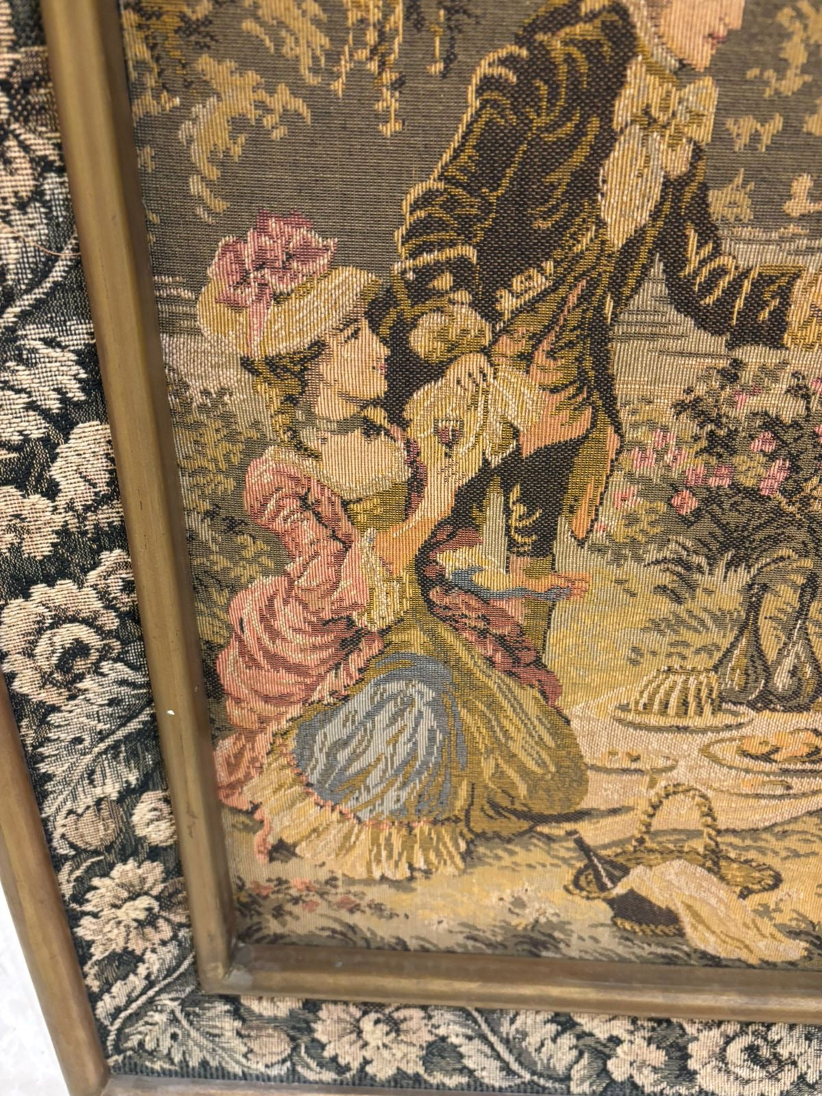 French Gobelin Tapestry Artwork – Ornate Frame