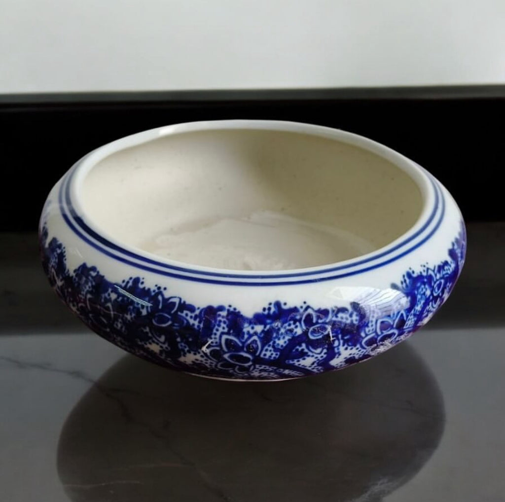 Bleu Blanc Porcelain Cachepot