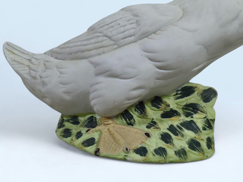 Biscuit Porcelain Duck Figurine