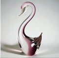 Aubergine Murano Glass Swan – Mid-Century Art