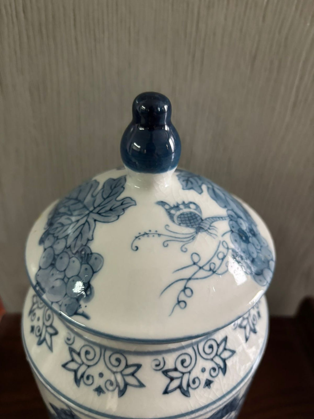 Bleu Blanc Porcelain Ginger Jar