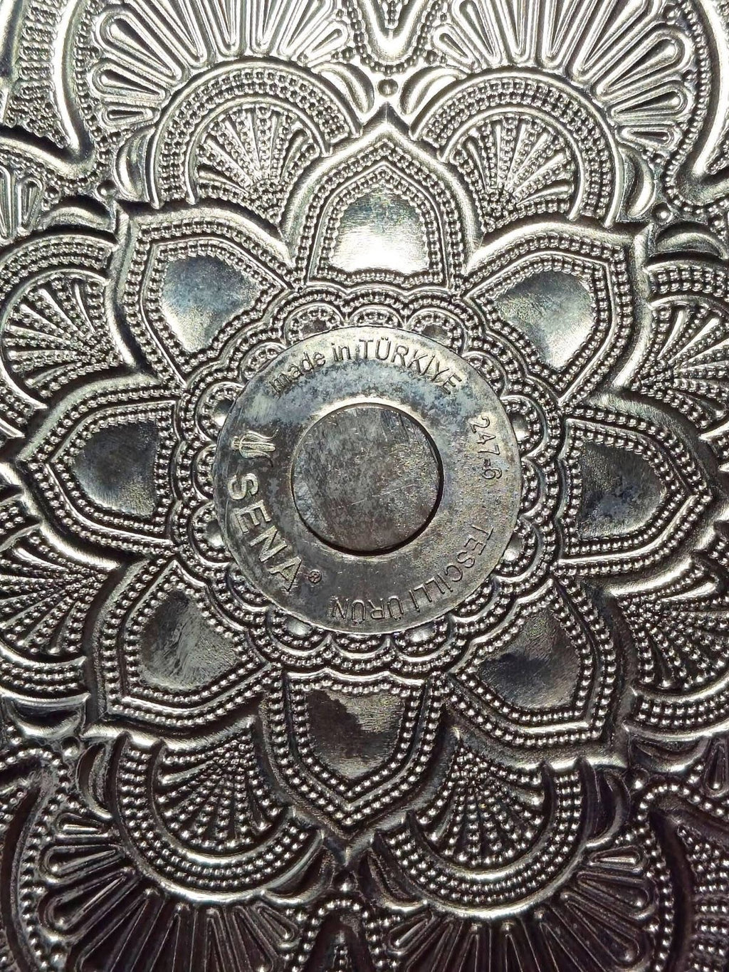 Turkish Metal Coffee Set with Tray – Islamic Design – 6 Cups
