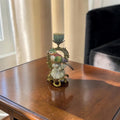 Sèvres Château Ornate Candlestick with Hand-Painted Porcelain Birds