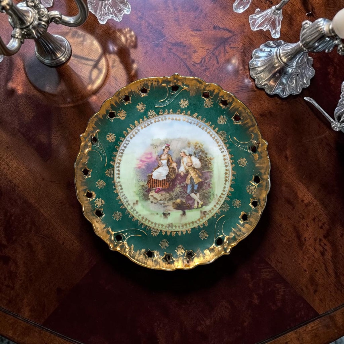Antique Porcelain Wall Plate – Miniature Artwork