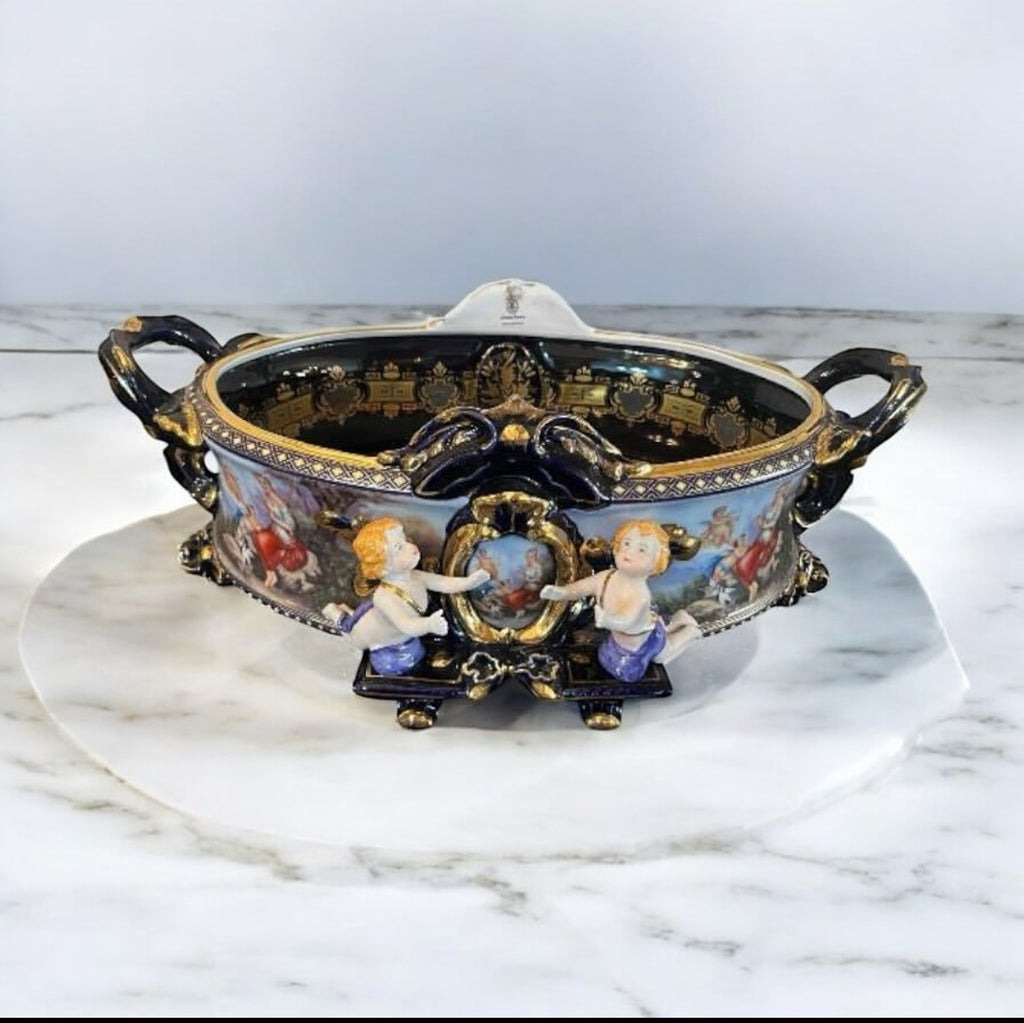 Large Jardinère – Stamped & 24K Gold-Plated