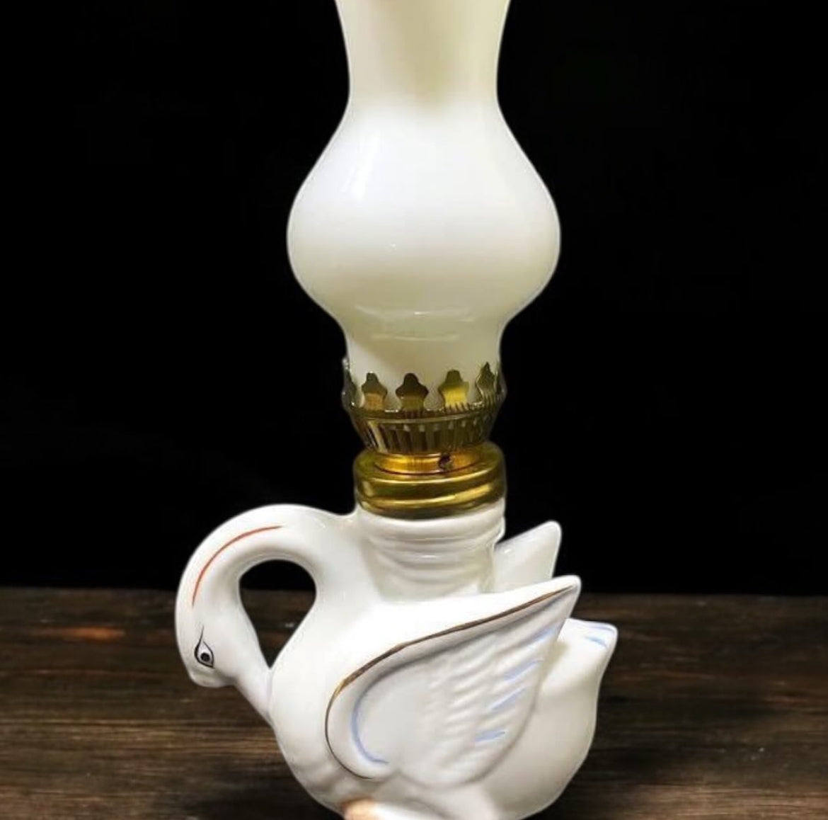 Antique Porcelain Gas Lamps – Hand-Painted