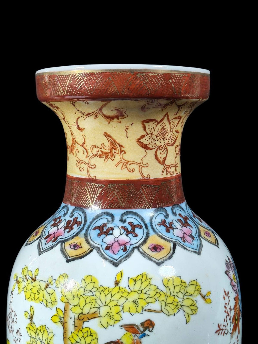 Chinoiserie Porcelain Vases with Peacock Design