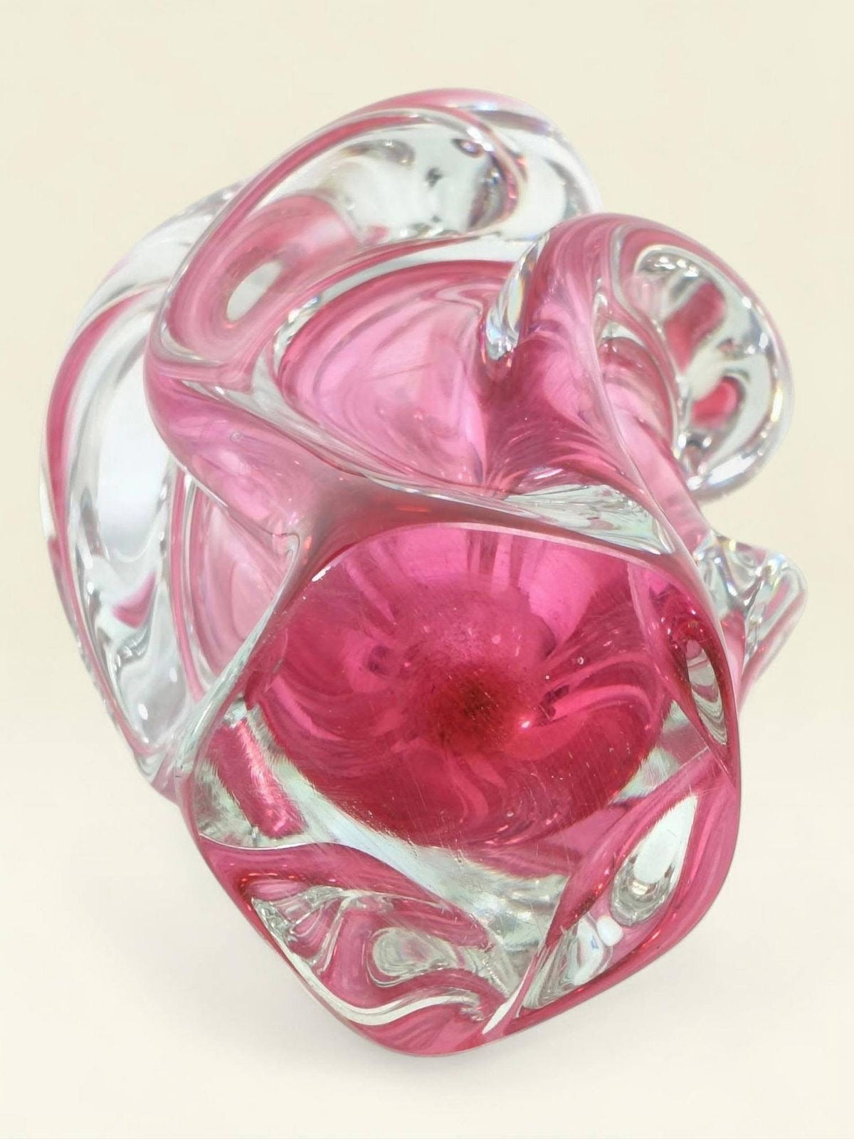 Vintage Bohemian Art Glass Vase by Josef Hospodka