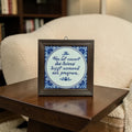 Dutch Delft Porcelain Plaque with Wooden Frame