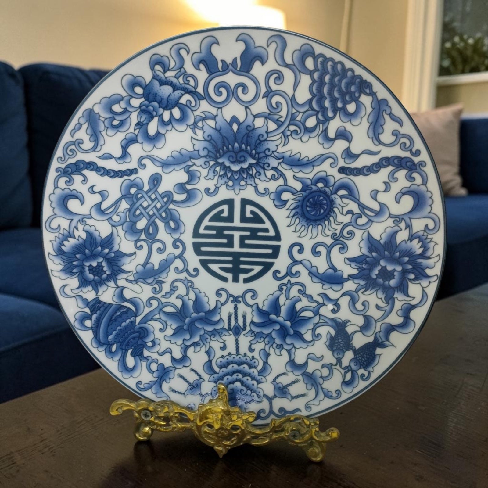 Chinoiserie Plate with Distinctive Artwork – Stamped