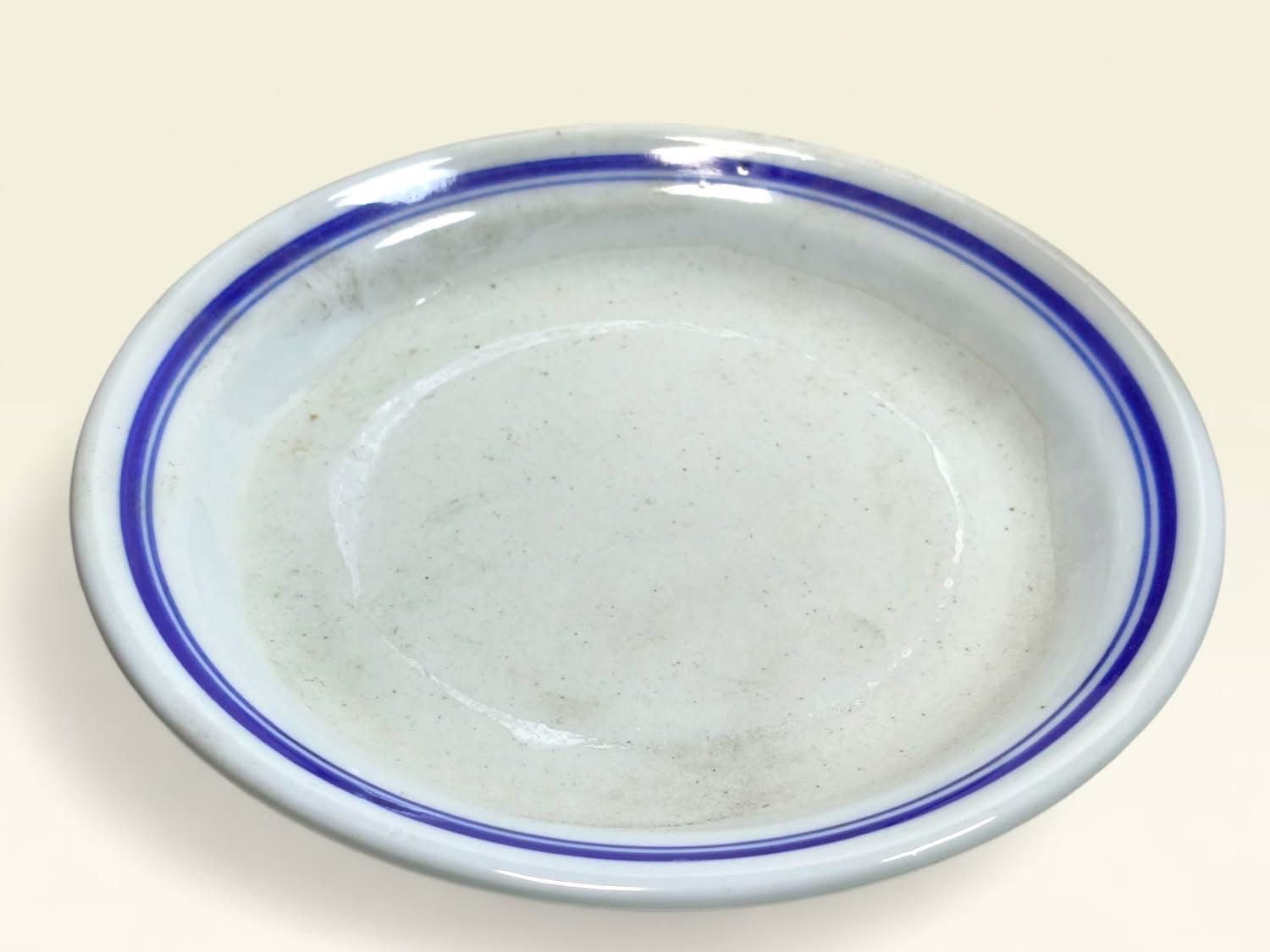 Bleu Blanc Porcelain Cachepots with Matching Saucers