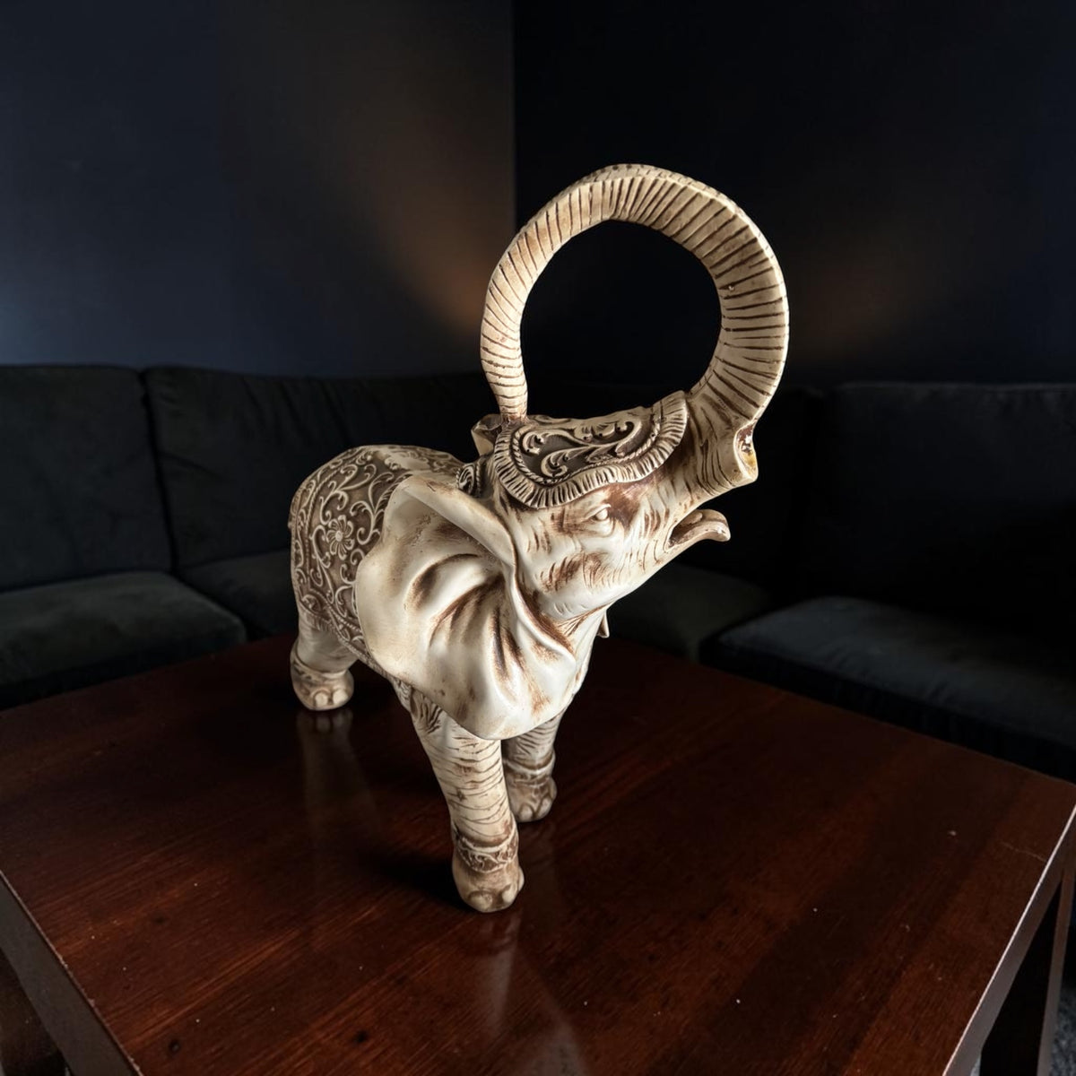 Large Imported Resin Elephant Figurine