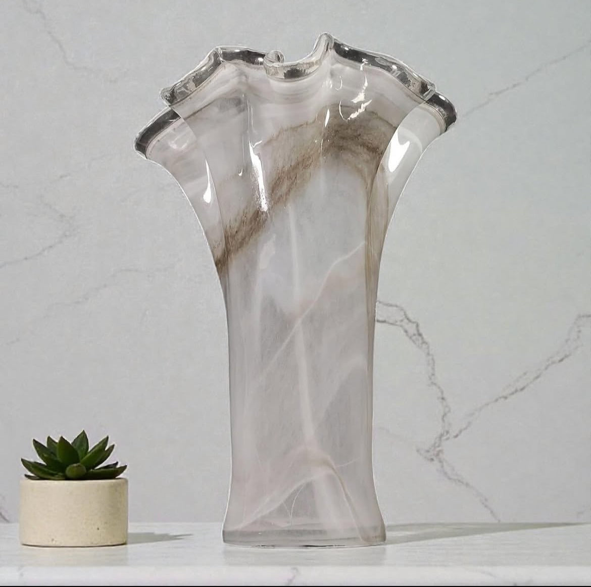 Murano Italian Vase – Marble-Effect Model