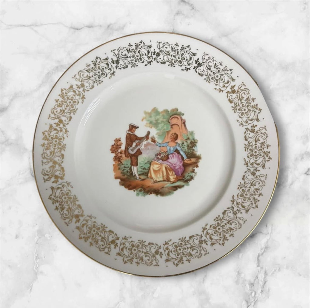 Bavarian Romeo & Juliet Plate: Gilded Bavarian Romance