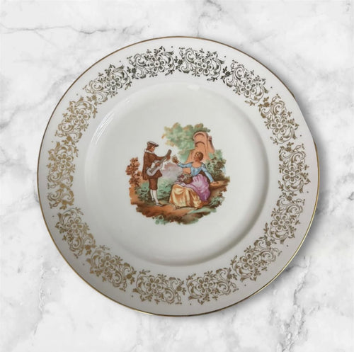 Bavarian Romeo & Juliet Plate: Gilded Bavarian Romance