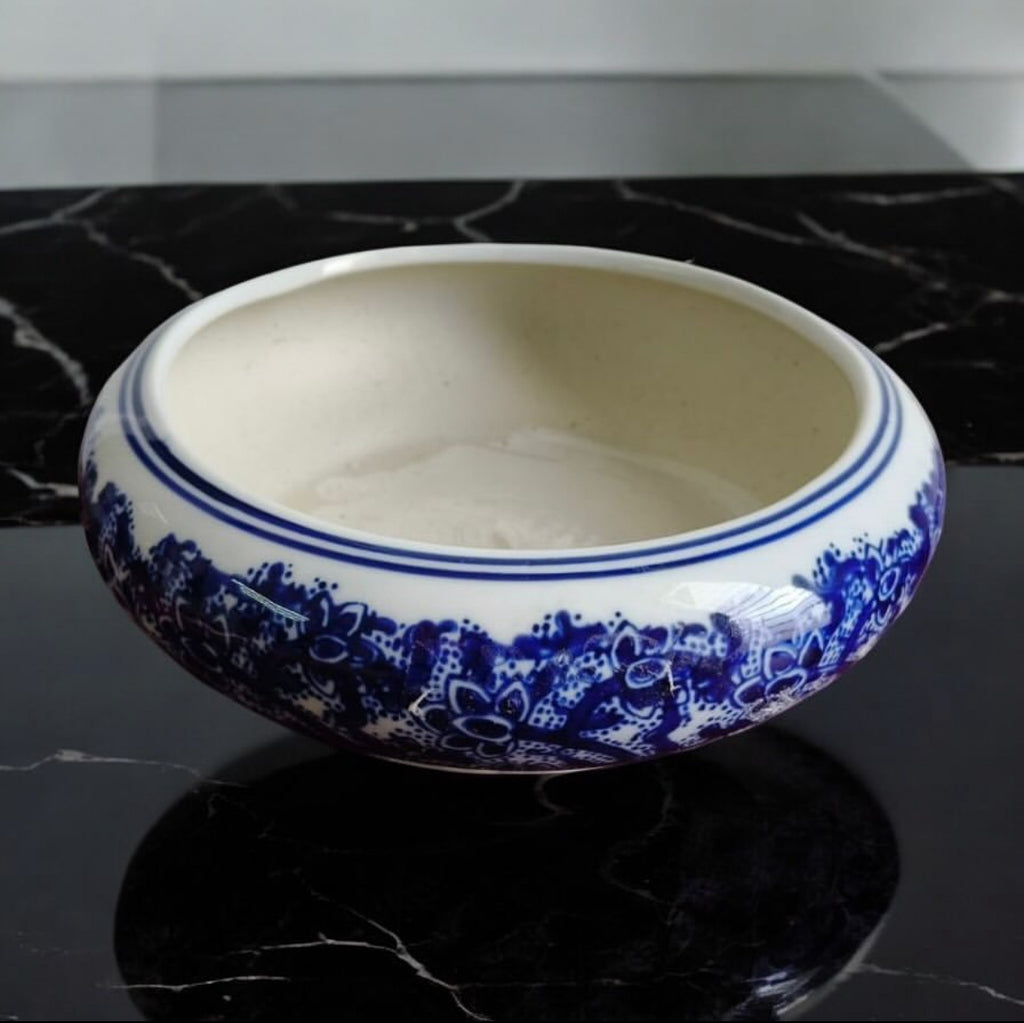 Bleu Blanc Porcelain Cachepot