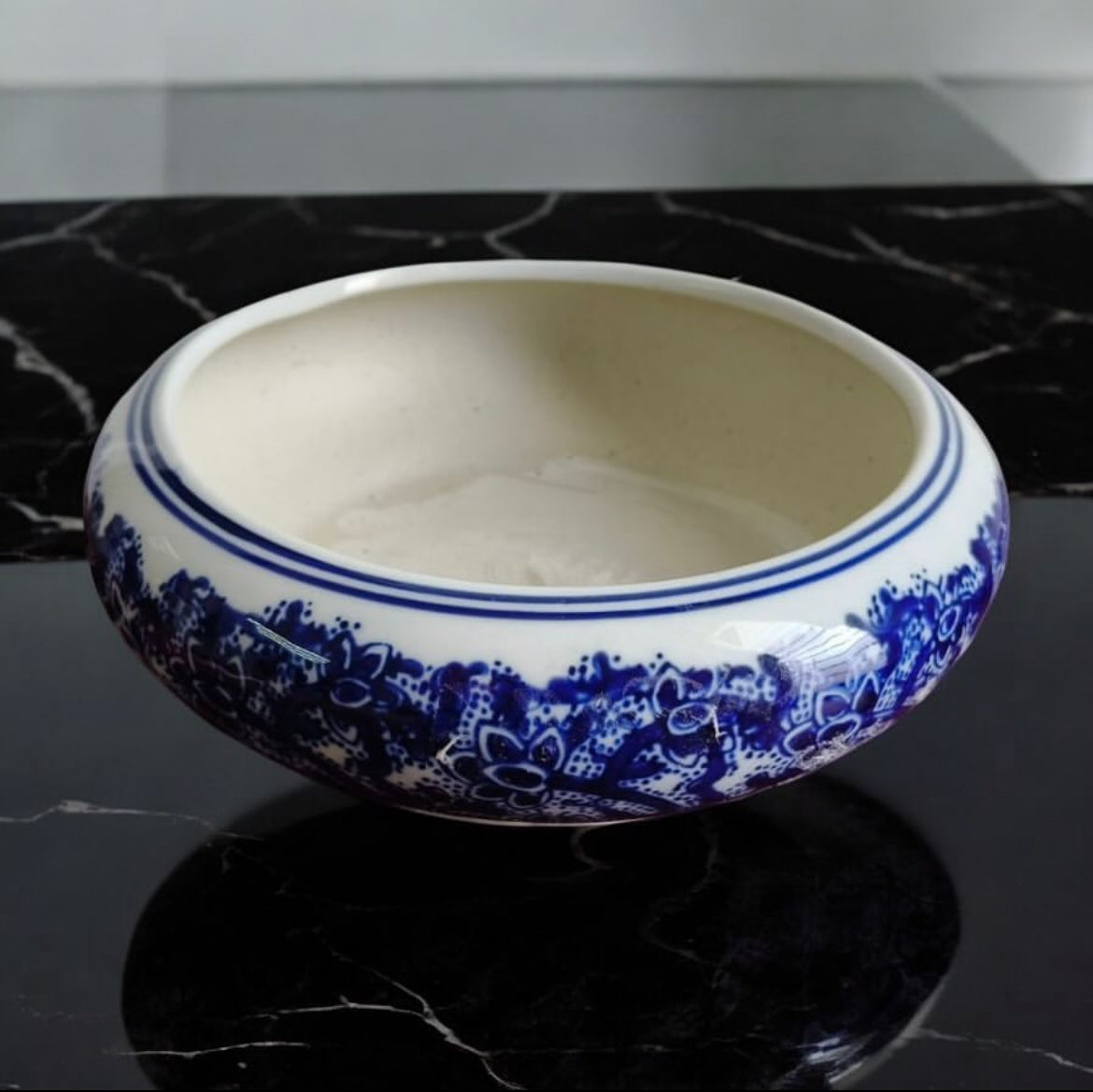 Bleu Blanc Porcelain Cachepot